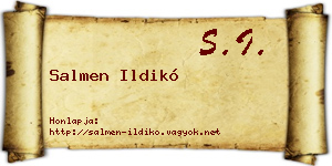 Salmen Ildikó névjegykártya